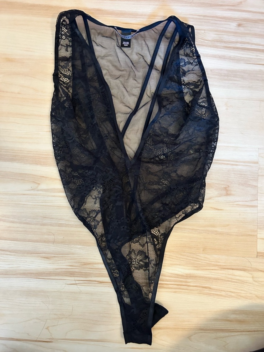 🖤🔥 Victoria’s Secret black lace sheer teddy lingerie